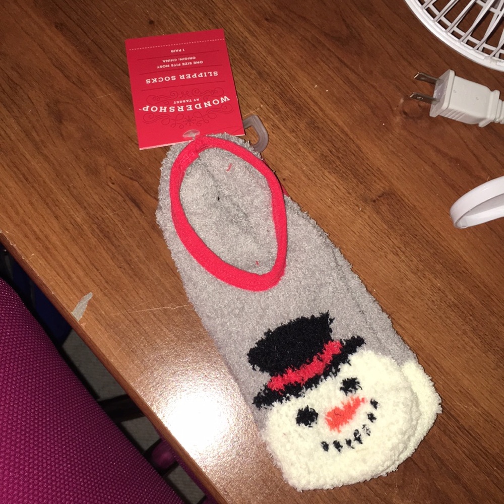 Fluffy slipper socks! With grips never worn